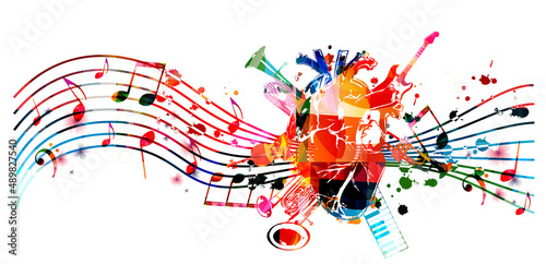 Canvas Print Love and passion for music background