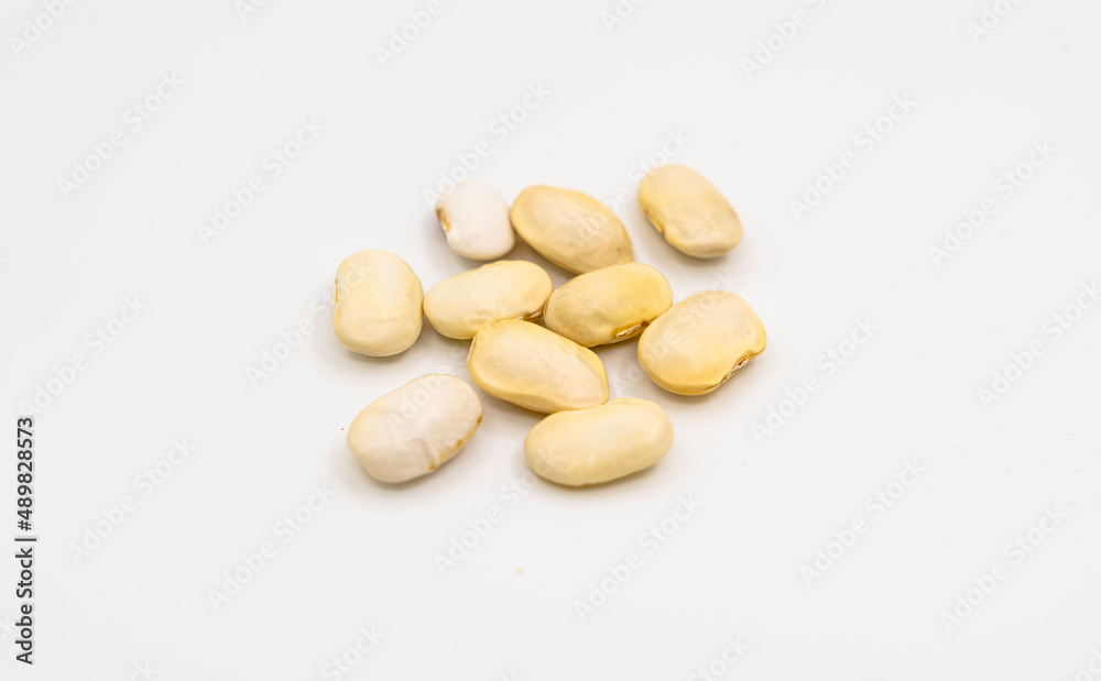 Dried beans isolated on white background. bean pods Dried beans isolated on white background. bean pods
