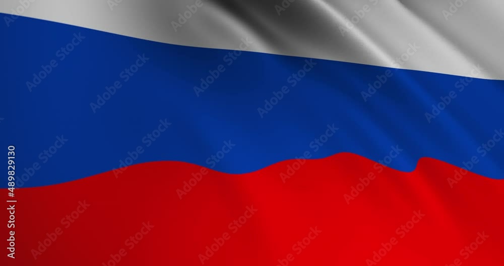 National flag of Russia (Russian Federation) waving in wind. 3D loop animation National flag of Russia (Russian Federation) waving in wind. 3D loop animation