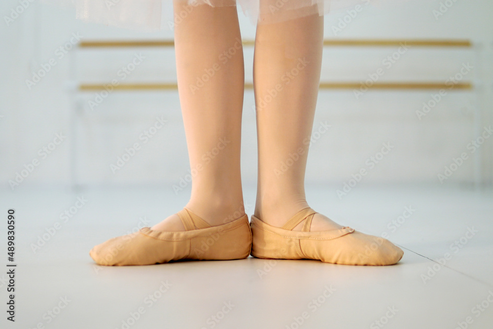 Ballet. A girl's legs. First position