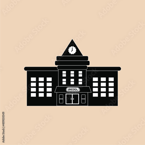 school building vector illustration, perfect for templates, icons, mascots, posters, advertisements, brochures, etc