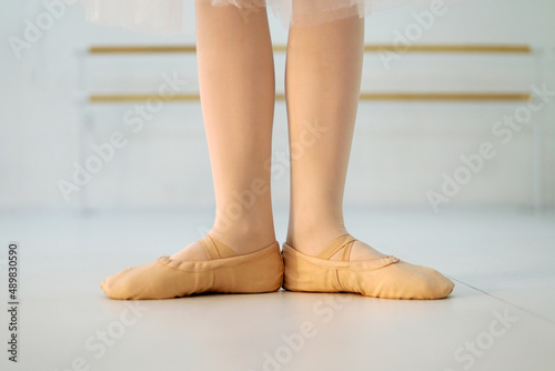 Ballet. A girl's legs. First position