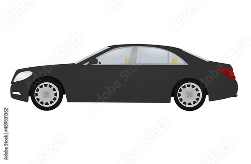 Fototapeta Naklejka Na Ścianę i Meble -  Black elegant car. vector illustration