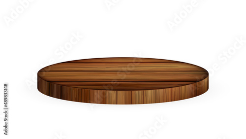 wooden podium platform stage. minimal wooden platform scene. 3d realistic vector