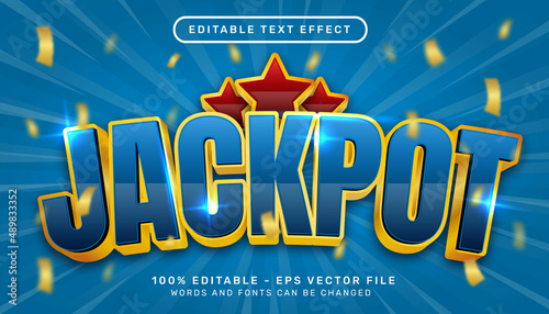 Editable text effect - jackpot 3d style concept