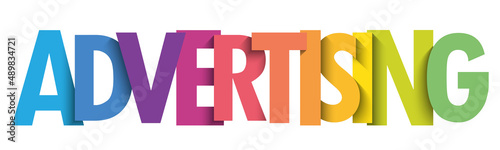 ADVERTISING colorful vector typography banner