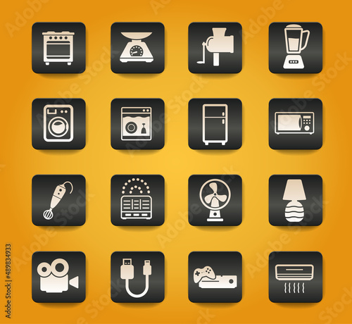 Home applicances simply icons photo