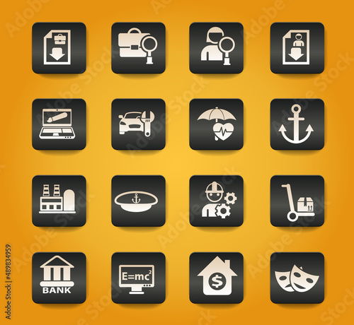 job search icon set