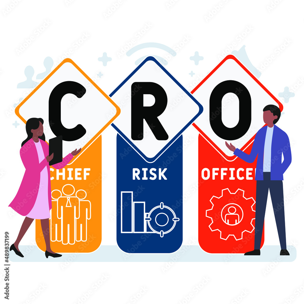 CRO - Chief Risk Officer acronym. business concept background. vector ...