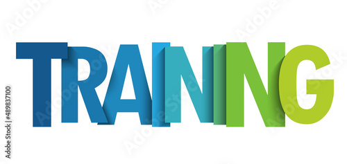 TRAINING colorful vector typography banner