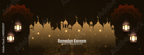 Ramadan Kareem islamic festival elegant decorative banner design