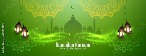 Ramadan Kareem islamic festival elegant decorative banner design