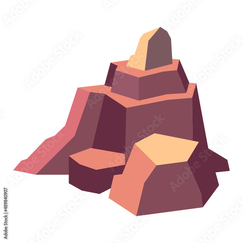 Grand canyon vector illustration in flat color design