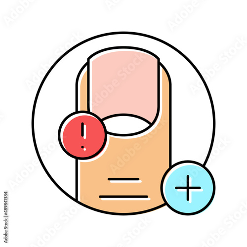 nail clinic color icon vector illustration