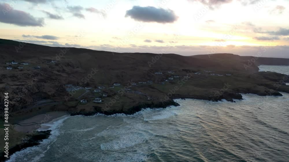 Aerial view of Glen Bay in Glencolumbkille in County Donegal, Republic of Irleand Aerial view of Glen Bay in Glencolumbkille in County Donegal, Republic of Irleand