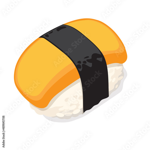 Japanese food. Yummy japan food. Japanese cuisine. Tamago. Sushi. Nigiri. Egg. Spawn. White. Maki.