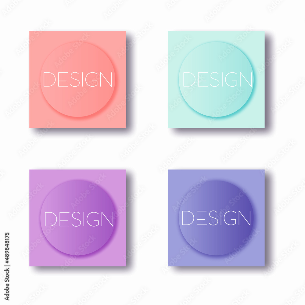 Set of square backgrounds for design and business Set of square backgrounds for design and business