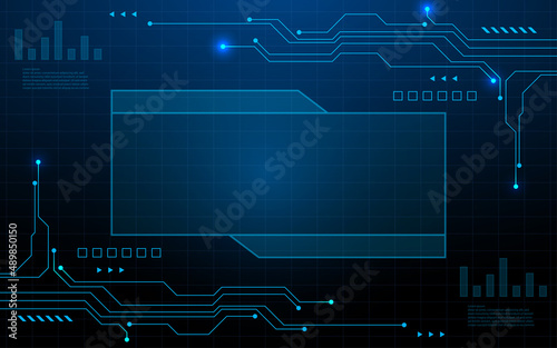 Technology graphic design background. Vector illustration. Vector Abstract technology circuit lines. Technology vector background.Eps10 vector illustration.	