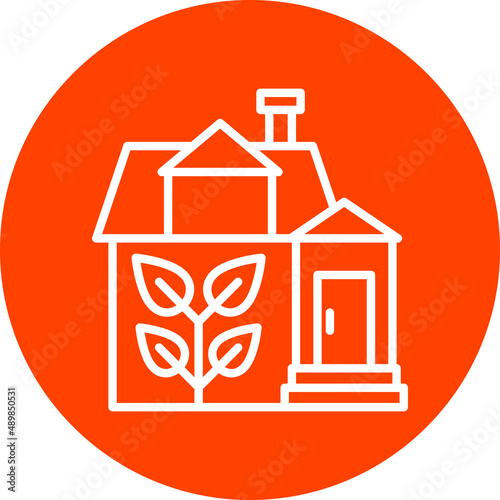 Eco House Icon Style