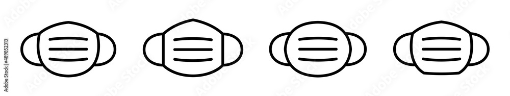 Naklejka premium Face Mask Icon Vector