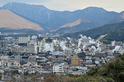 別府温泉街 湯けむり展望台からの眺め 大分県別府市