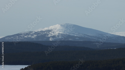 snow covered mountains