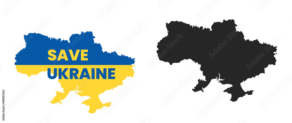 Save Ukraine, Ukraine flag Save Ukraine concept vector illustration. Ukraine flag vector design