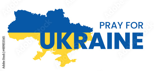 Pray for Ukraine, Ukraine flag praying concept vector illustration. Ukraine flag vector design