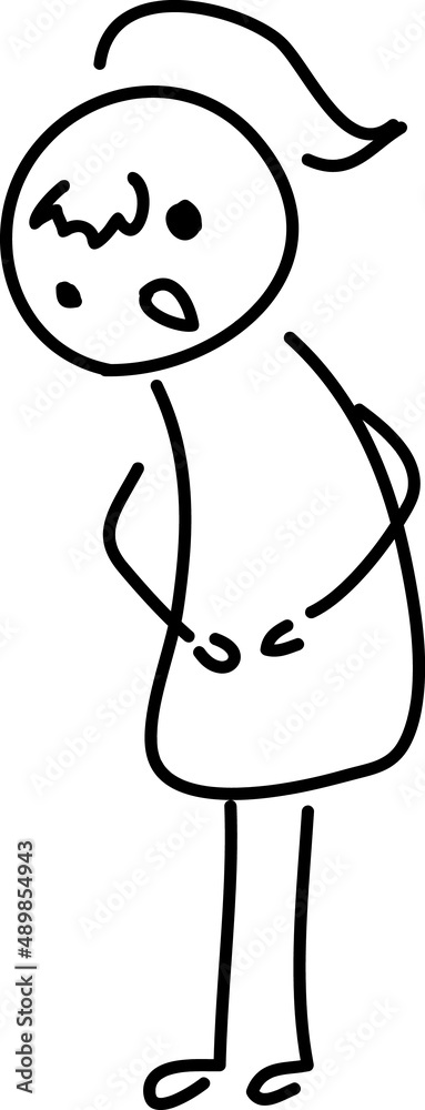 黒線 手抜き手書き女性人物イラスト お辞儀3 Stock Vector Adobe Stock 黒線 手抜き手書き女性人物イラスト お辞儀3 Stock Vector Adobe Stock