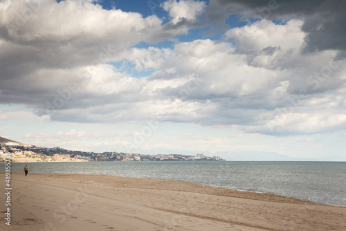 seascape from the beach at Fuengirola spain