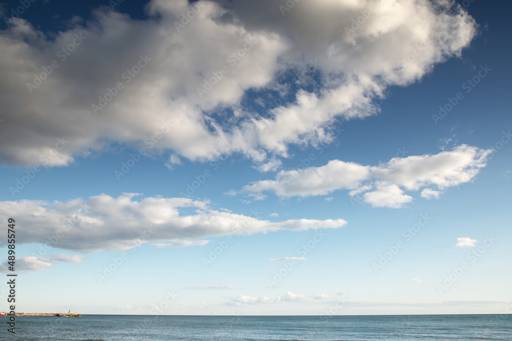 seascape from the beach at benalmadena spain