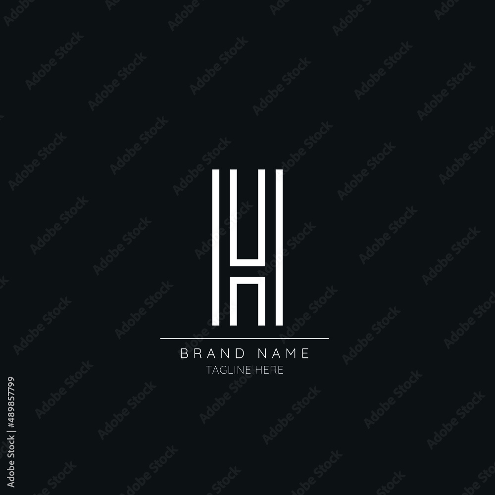 Timeless modern H initial based logo icon