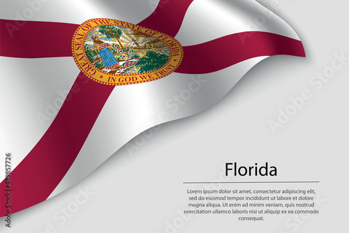 Wave flag of Florida is a state of United States.