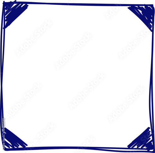 Doodle simple frame. Pen scribble. Quirky sketch. Hand drawn effect sketch. Pen line. Notebook drawings.