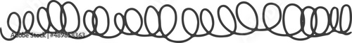 Doodle stroke pencil brush. Pencil scribble curve. Doodle border line.