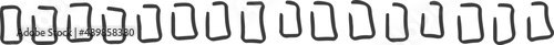 Doodle stroke pencil brush. Pencil scribble curve. Doodle border line.