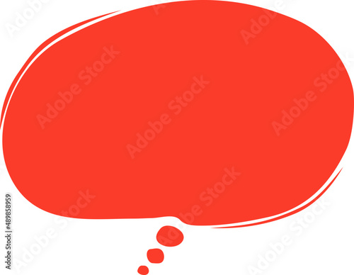 Speech bubble doodle. Social media message. Comics text. Chat or dialog cloud.