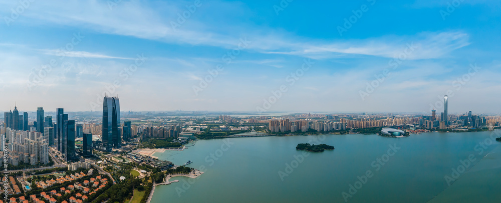 aerial photography of suzhou city in china