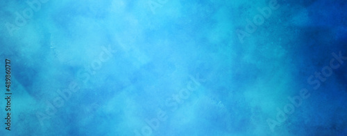 New Watercolor Effect Artistic Vibrant Blue with Teal Colors Texture Background Grungy Rough Concept Used As Background