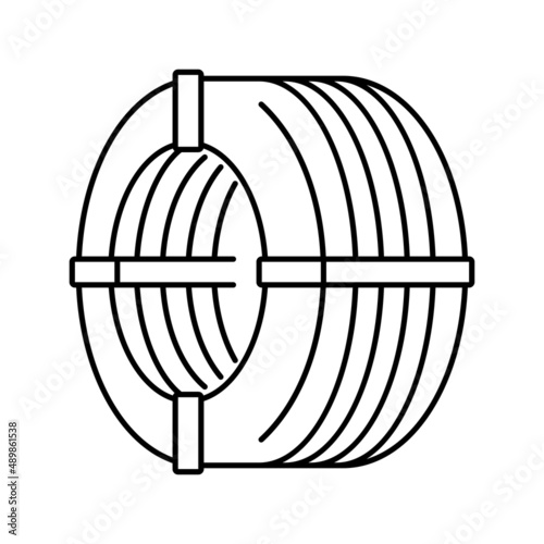 reinforcement in foundation line icon vector illustration