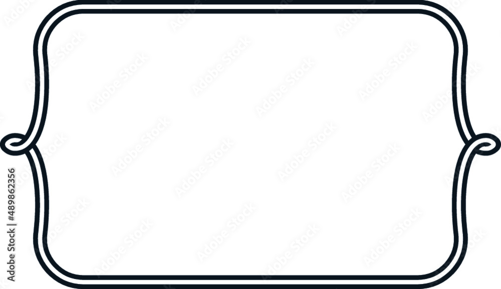 Vector border frame. Background or album page. Simple rectangular horizontal billboard, card, plaque, signboard, sticker or label Vector border frame. Background or album page. Simple rectangular horizontal billboard, card, plaque, signboard, sticker or label