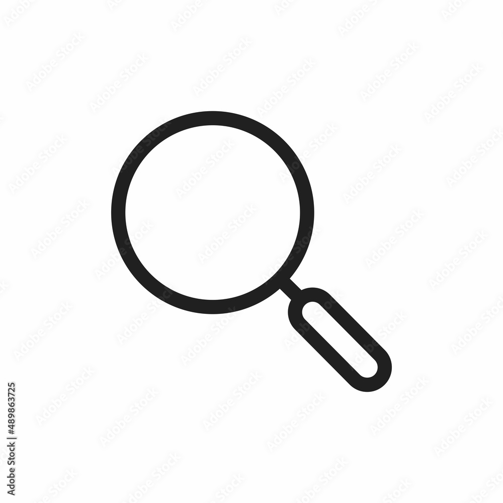 Magnifying Glass Icon. Magnifying Glass flat style isolated on a white background - stock vector. Magnifying Glass Icon. Magnifying Glass flat style isolated on a white background - stock vector.