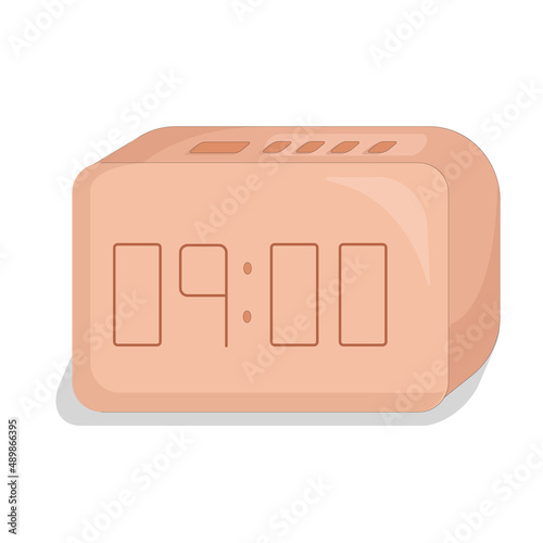 beige digital clock set at nine o'clock