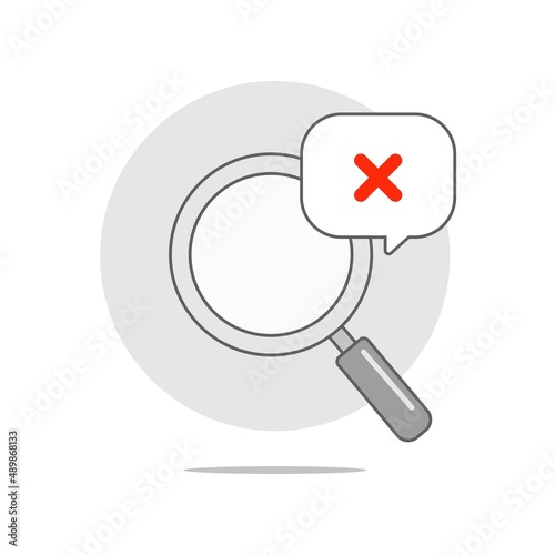 Search no result concept illustration flat design vector eps10. modern graphic element for landing page, empty state ui, infographic, icon