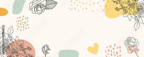 Flower background with leaf,rose,shape