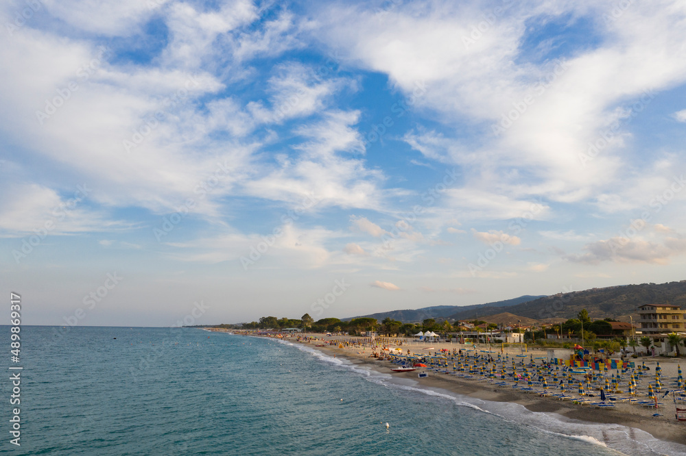 Obraz premium Jonio Sea in Calabria with beautiful colors between sky and sea