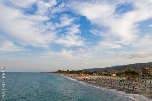 Jonio Sea in Calabria with beautiful colors between sky and sea