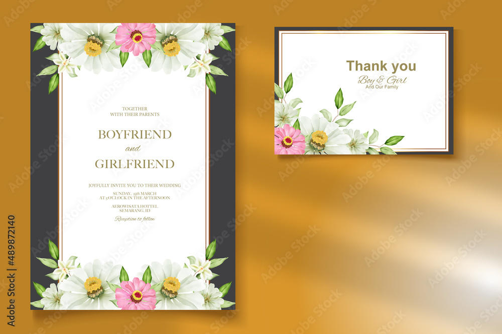 Elegant floral template wedding card Elegant floral template wedding card