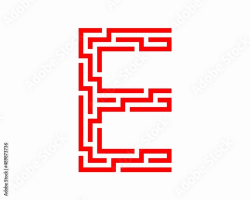 Calligraphy logo design. E letter logo design in calligraphy style. letter logo. Alphabet logo design. E logo. Alphabet latter. E letter. Logo design on white background. 