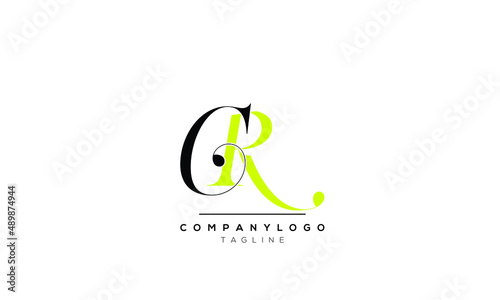 Alphabet letters Initials logo CR